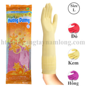 găng tay cao su hướng dương size l | dài 40cm